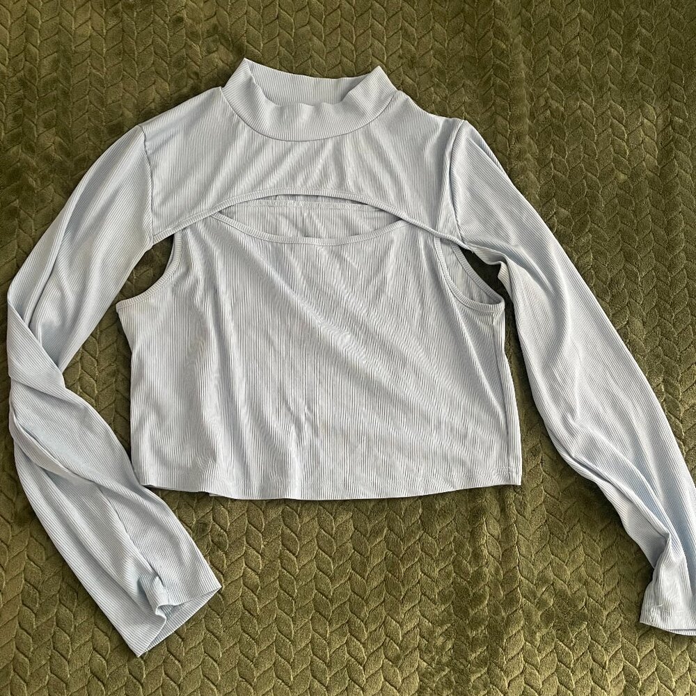 Cropped long sleeve tank